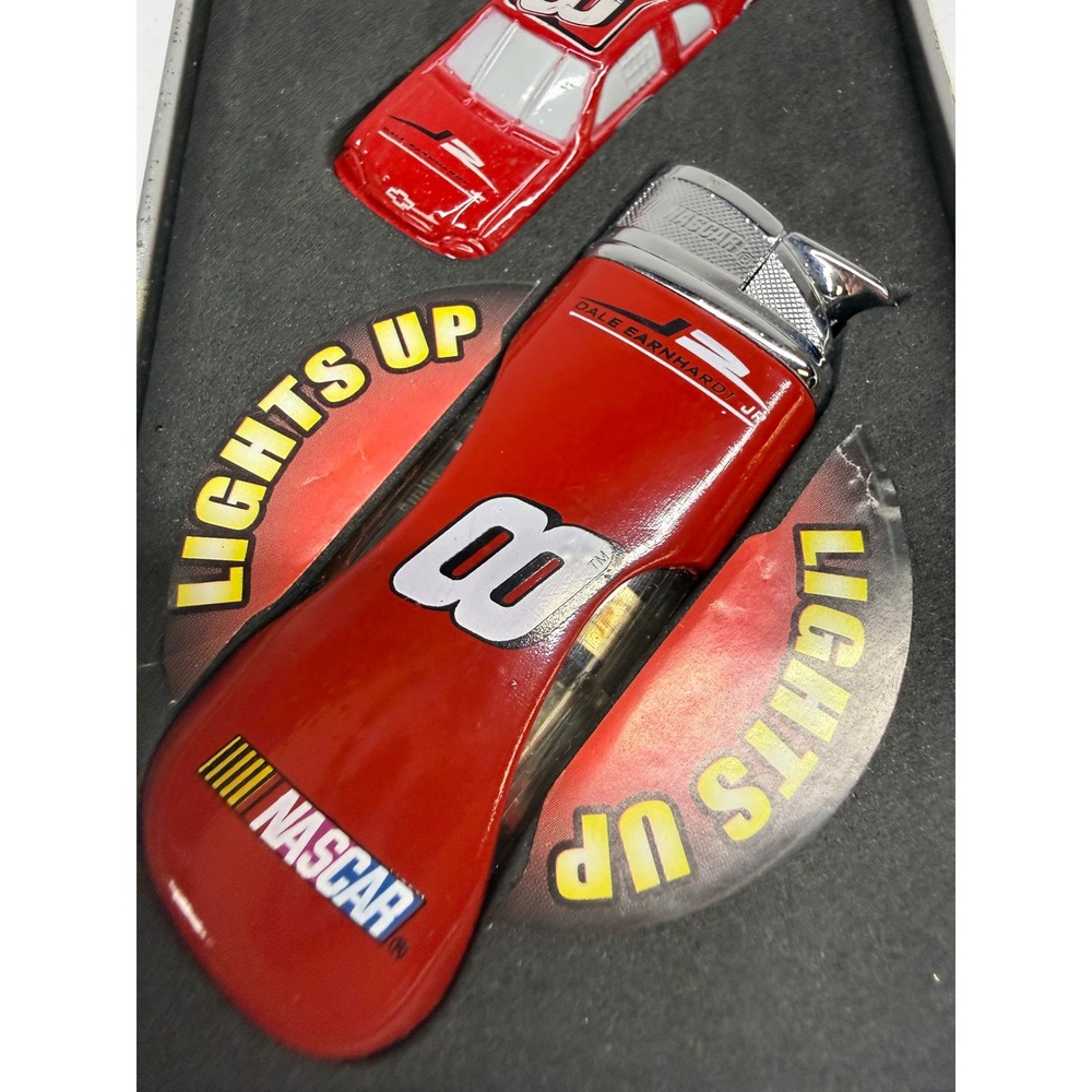 Dale Earnhardt Jr NASCAR #8 Die Cast Keychain and Light Up Lighter Gift Set Tin - Picture 2 of 5